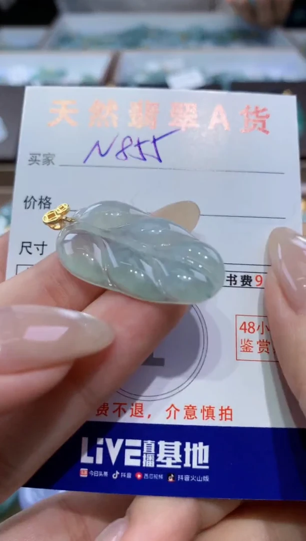 颈饰未镶嵌翡翠天然缅甸翡翠A货挂件