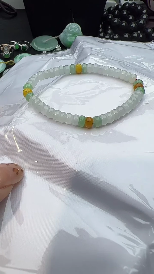 未镶嵌手串翡翠算盘小米珠手串
