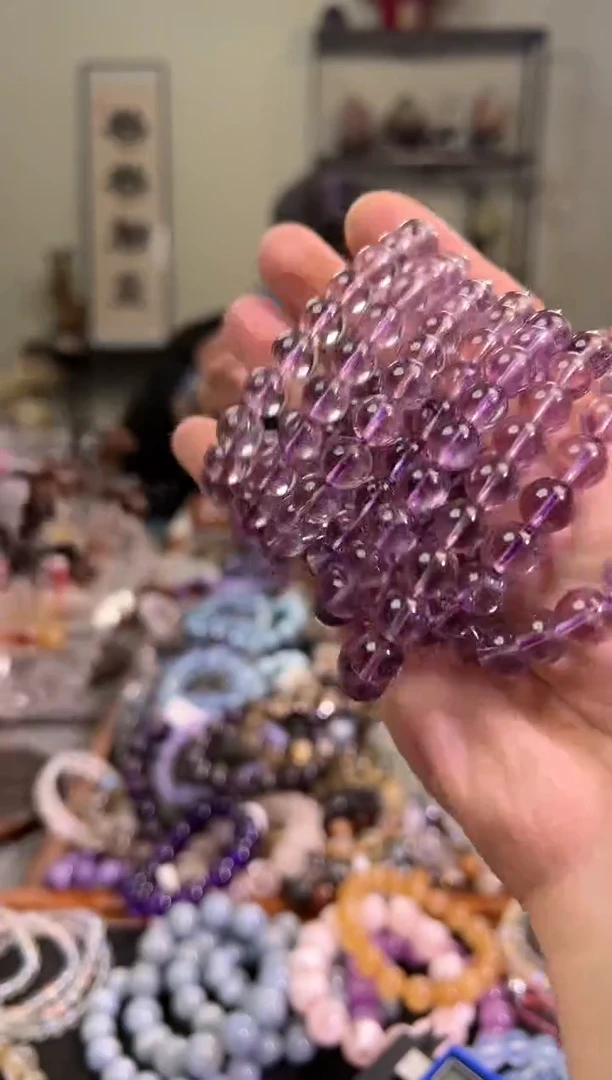 【闪购商品】紫晶手串未镶嵌9mm巴西紫水晶手串（多样性发其一）