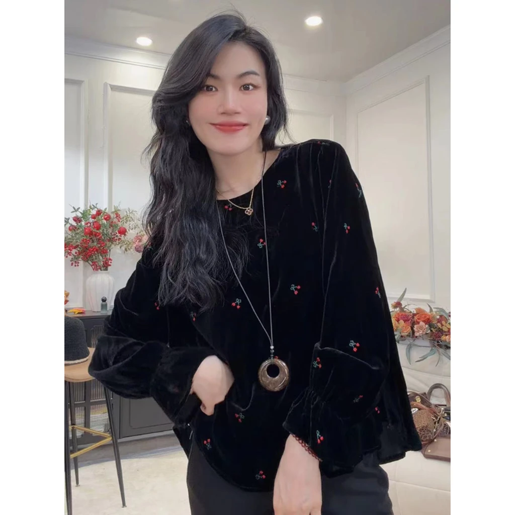 【丝绒假日】2025新中式时尚洋气复古中国风气质上衣
