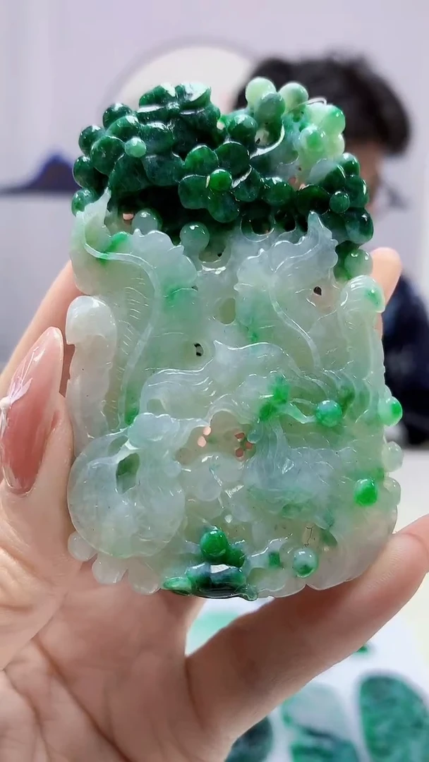 【闪购商品】定制翡翠未镶嵌4688DD-毛货挂件赠珠链102