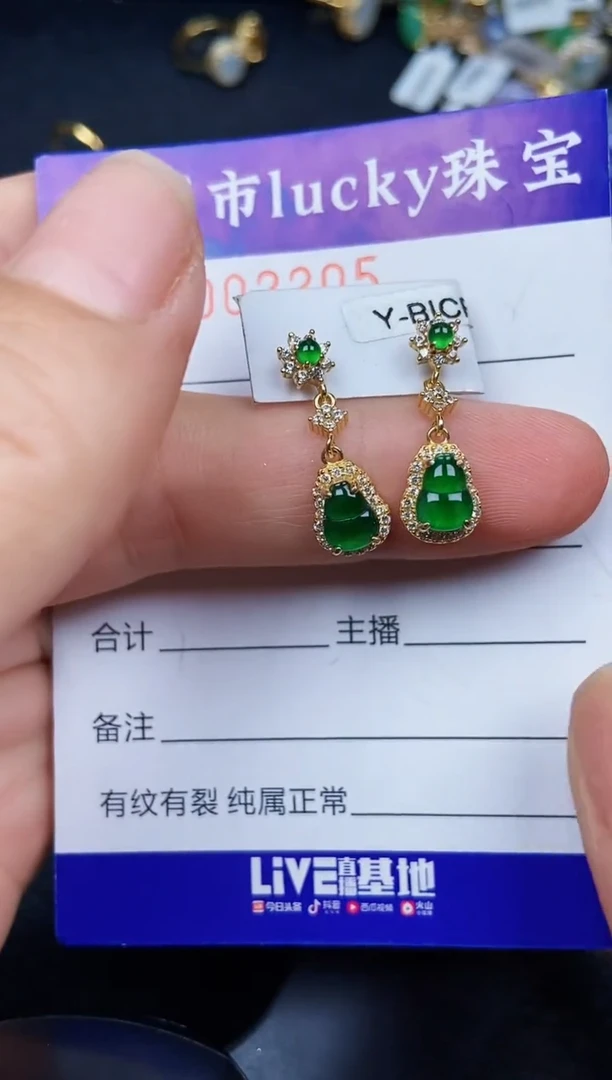 翡翠银S925镶嵌颈饰2205