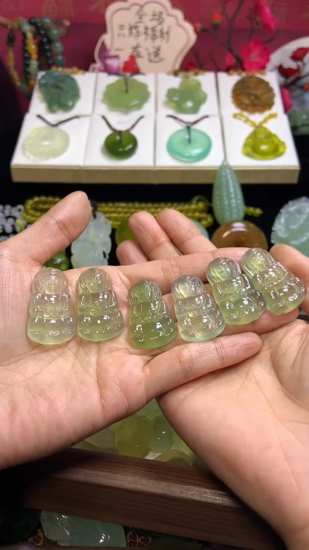 蛇纹石玉未镶嵌颈饰岫玉正装观音多样性发货其中发一