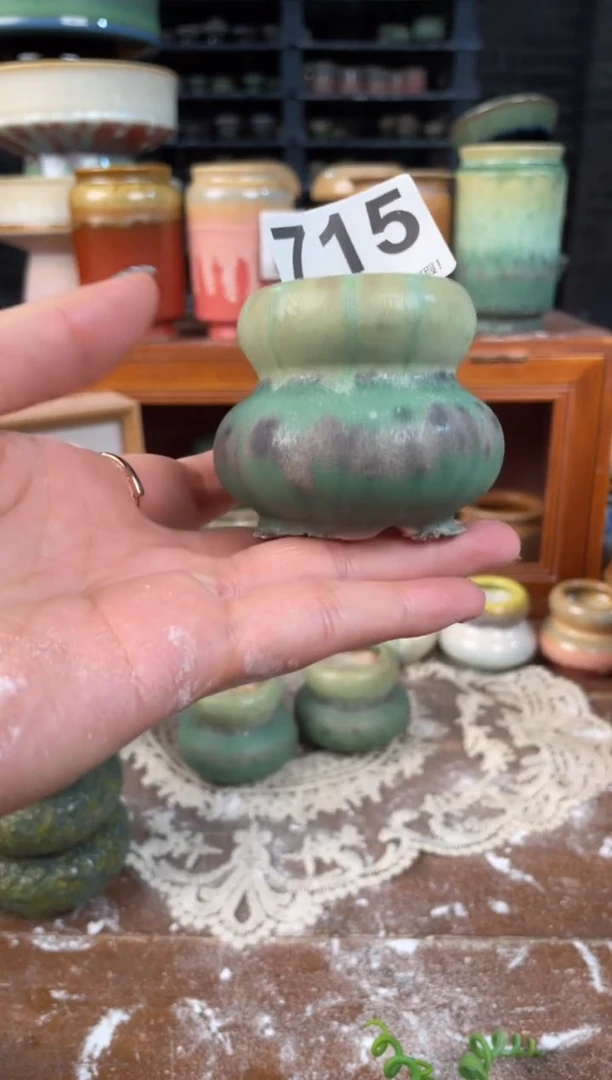 瓷片微瑕715知木小芳花盆编号