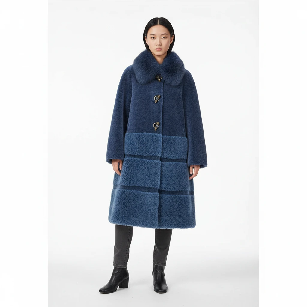 HONB红贝缇中秋冬长款学院风羊毛大衣