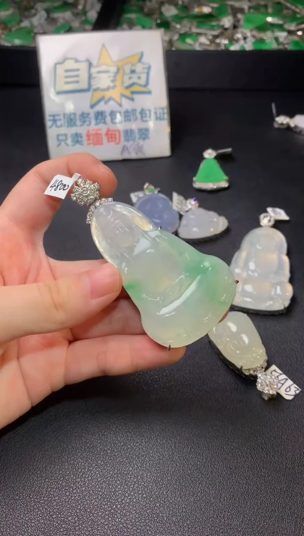 颈饰银S925镶嵌翡翠翡翠