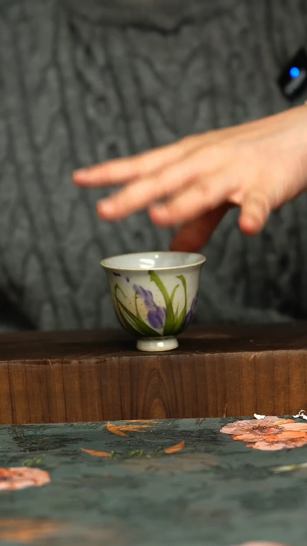 杯釉下彩手工手绘同款陶器