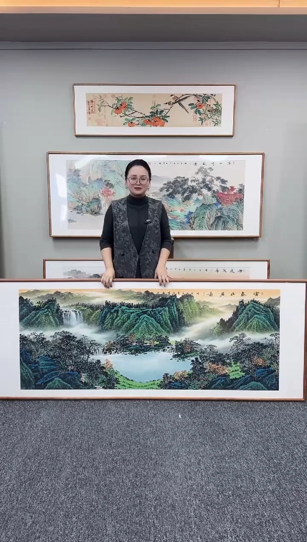 国画富春山居图210*80