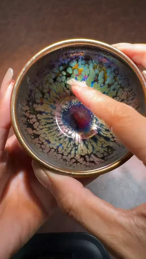 茶盏黄文勇虹彩星云钵78