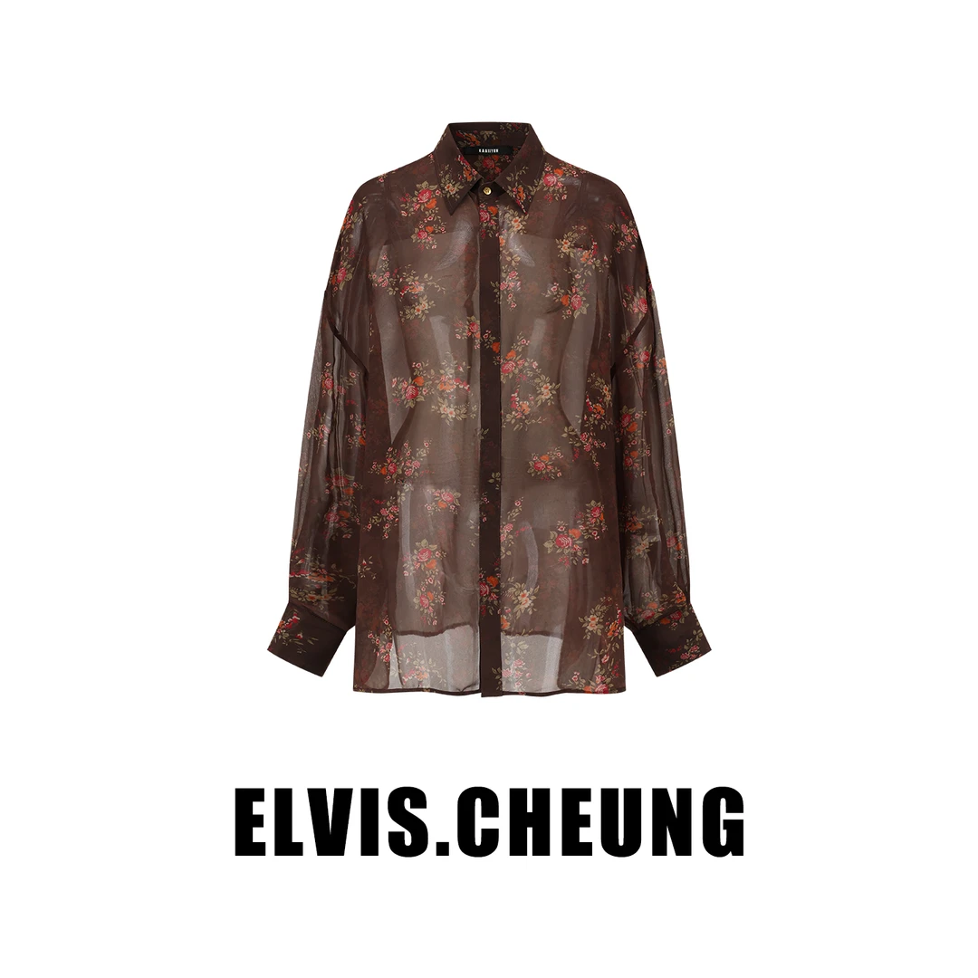 ELVIS.CHEUNG蒋云開運25AW新品印花宽松经典衬衫