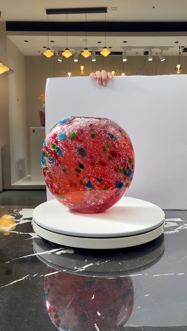 摆件巴比特美学 金红花器