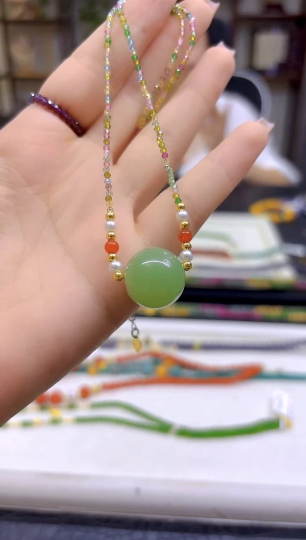 未镶嵌颈饰碧玺DIY款X510