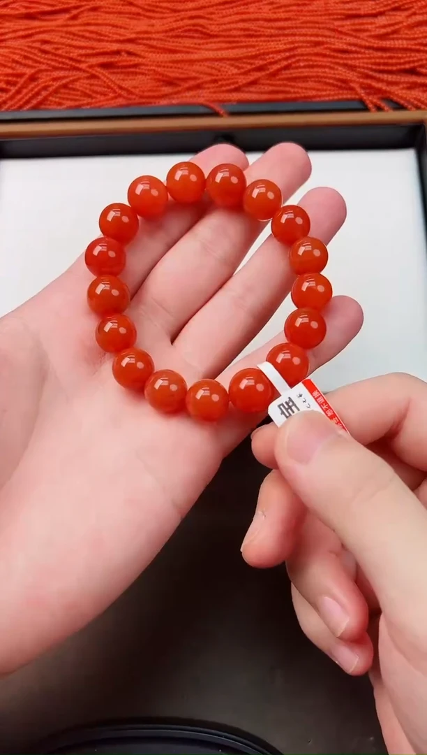 未镶嵌手串南红玛瑙保山杨柳滴水洞亮光12+