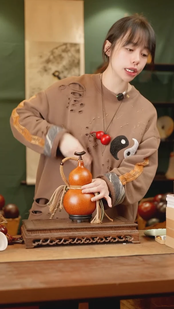 140号精品天然大漆酒葫芦一物一拍~