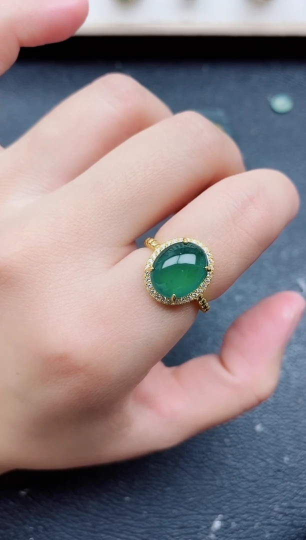 【闪购商品】翡翠戒指银S925镶嵌11111