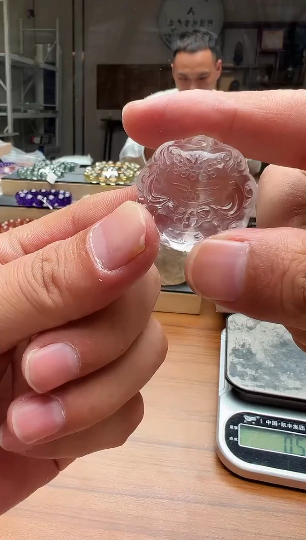 水晶手链未镶嵌天地孔白水晶九尾配饰  多样性发一