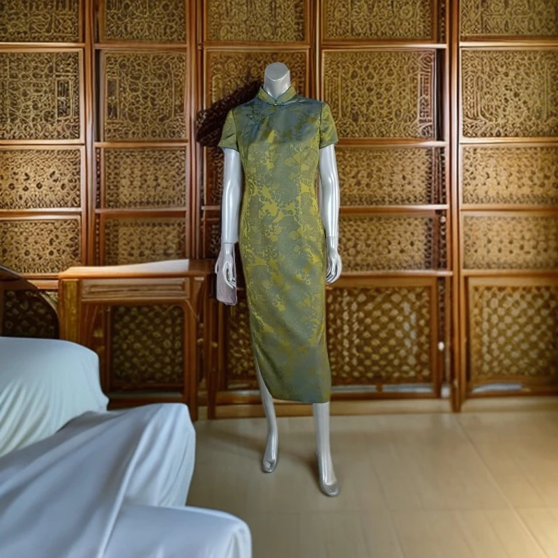 璞玉*202501008绿色旗袍A2F3031（25）