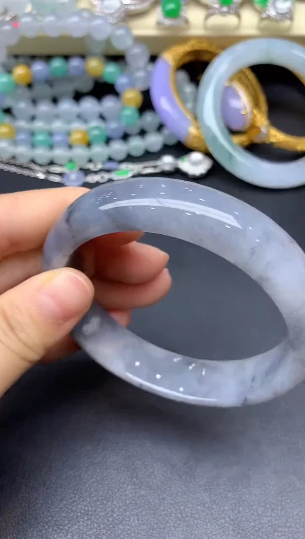 未镶嵌手镯翡翠38-雪姐翡翠天天见