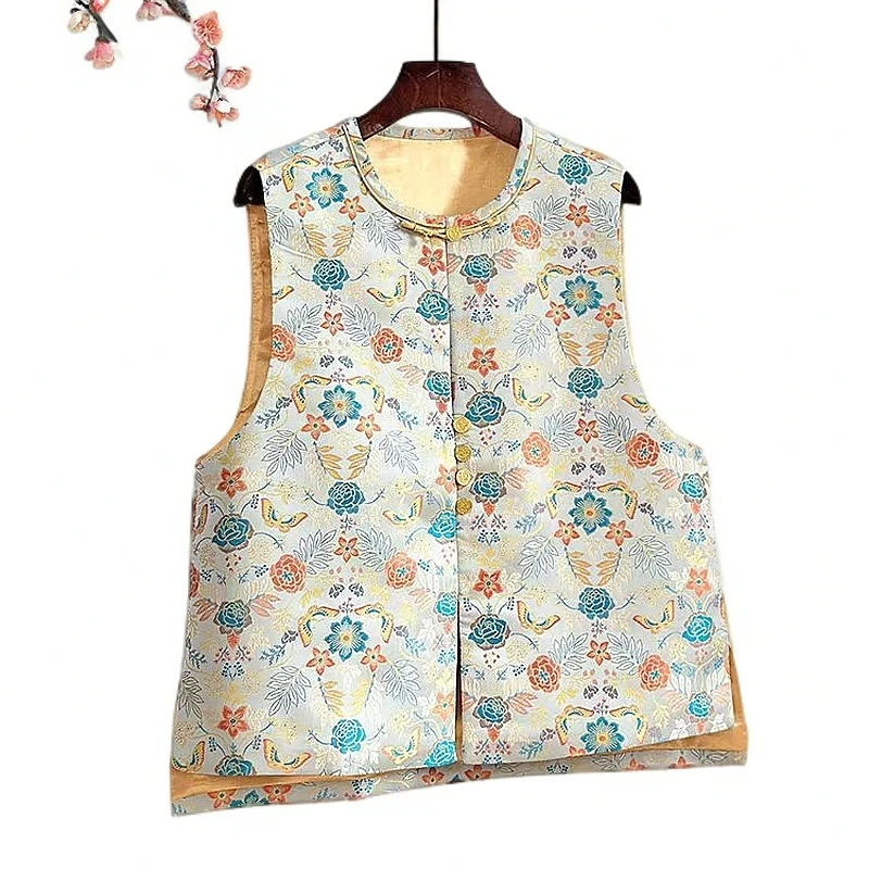 【锦上添花 ~马甲07】杭州品质新中式春款国风盘扣马甲唐装提花马夹