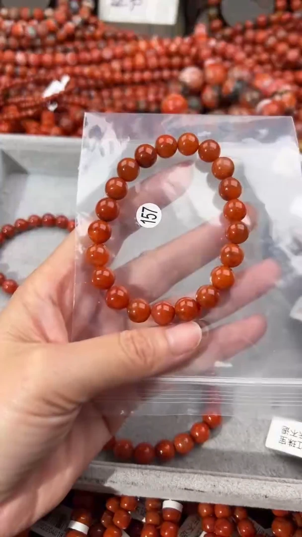南红玛瑙手串未镶嵌9+