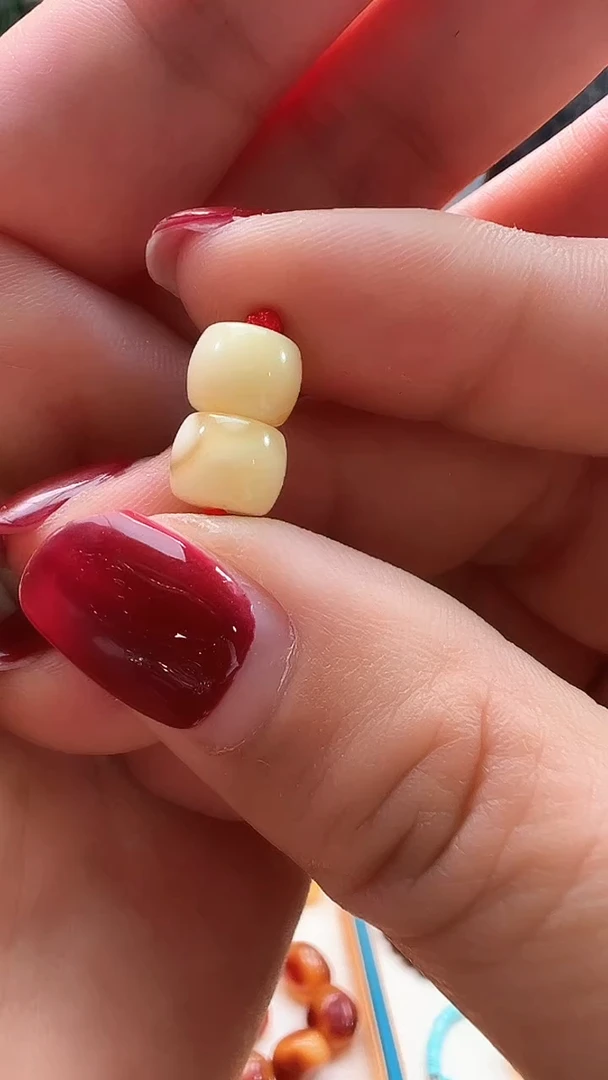 裸石琥珀未镶嵌天然蜜蜡直切配珠8+