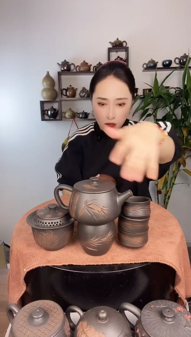 【闪购商品】壶Z建水紫陶竹子300cc6件