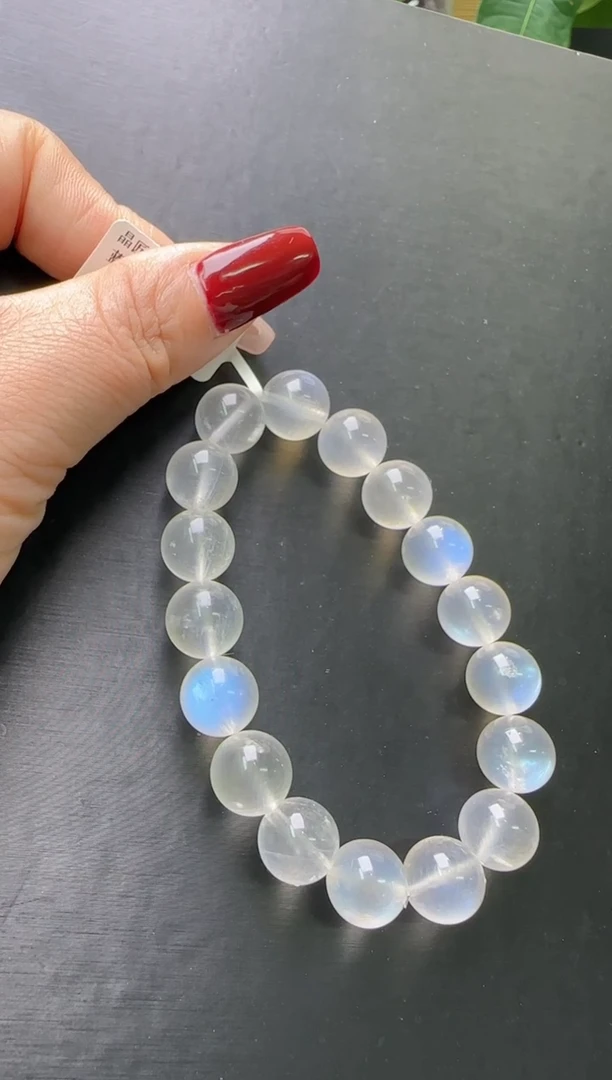 【闪购商品】长石手串未镶嵌蓝月光手串12m+ X38005