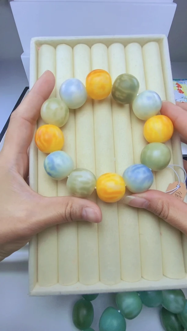 手串菩提根/象牙果卡22苹果珠微瑕