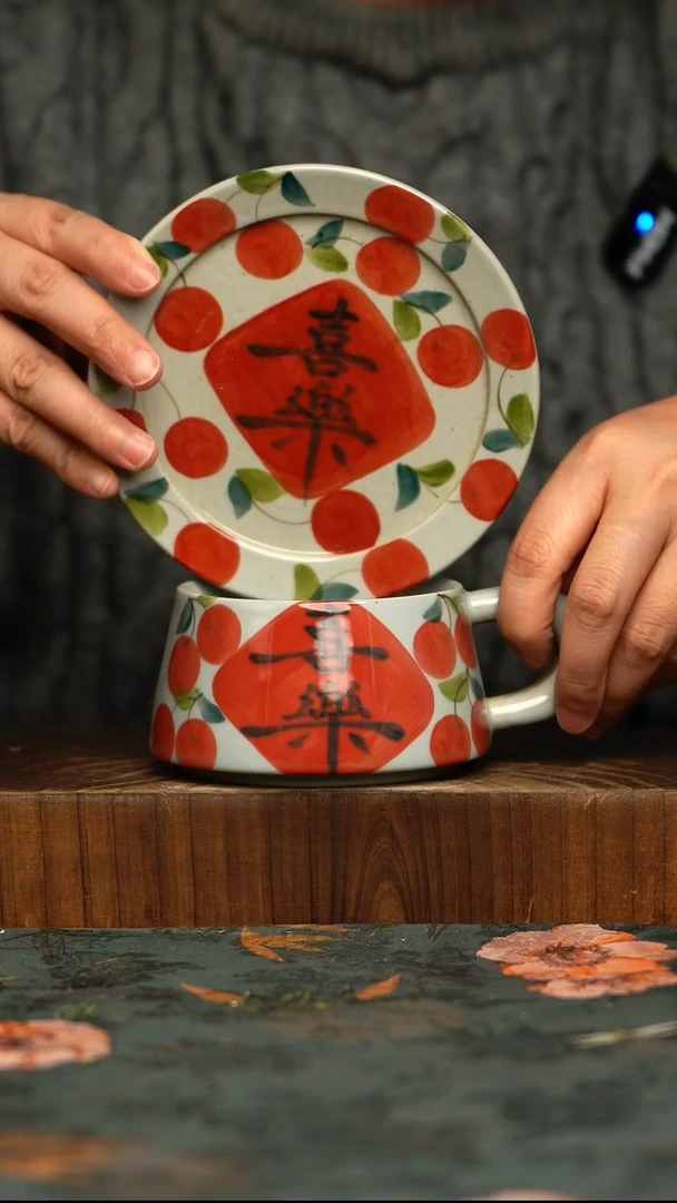 瓷片釉下彩手工手绘同款陶器