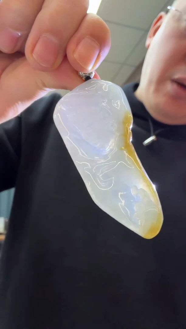 未镶嵌挂件翡翠A货翡翠孤品国雕谢林工