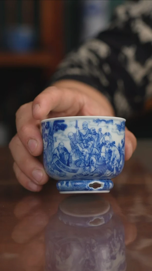 晓竹窑青花十八罗汉