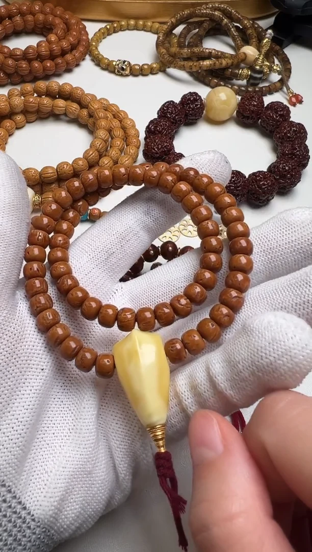 把件桃核108桃核脖挂含吊坠