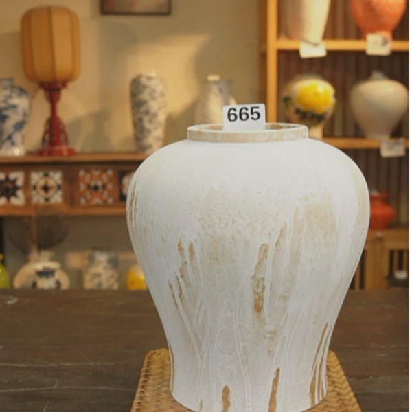 665景德镇手工陶瓷花瓶240X95