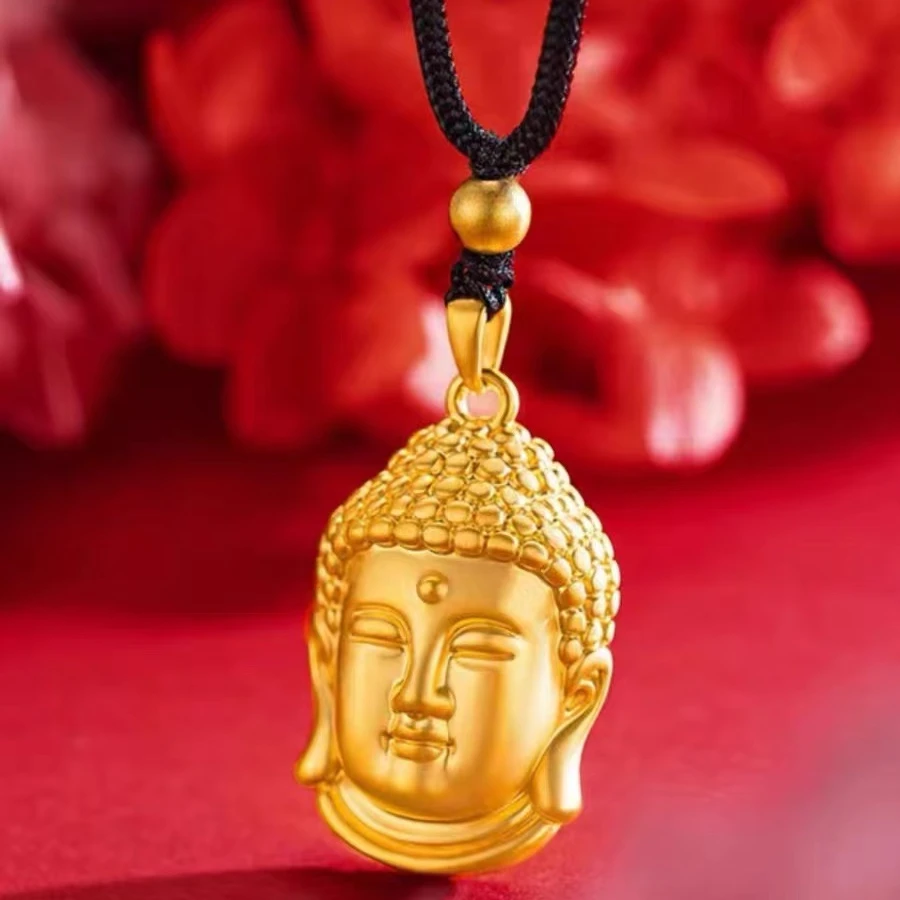 合金吊坠 合金材质【佛头吊坠】轻奢时尚金色传承精美手工双面实心