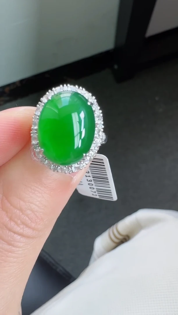 【闪购商品】翡翠戒指18K金镶嵌寄售回流，不退不换