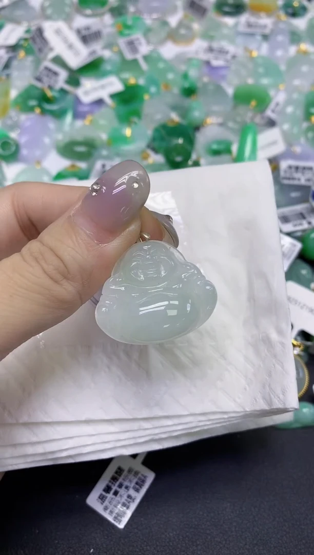 颈饰未镶嵌翡翠天然缅甸翡翠A货百元以上9元证书费自理