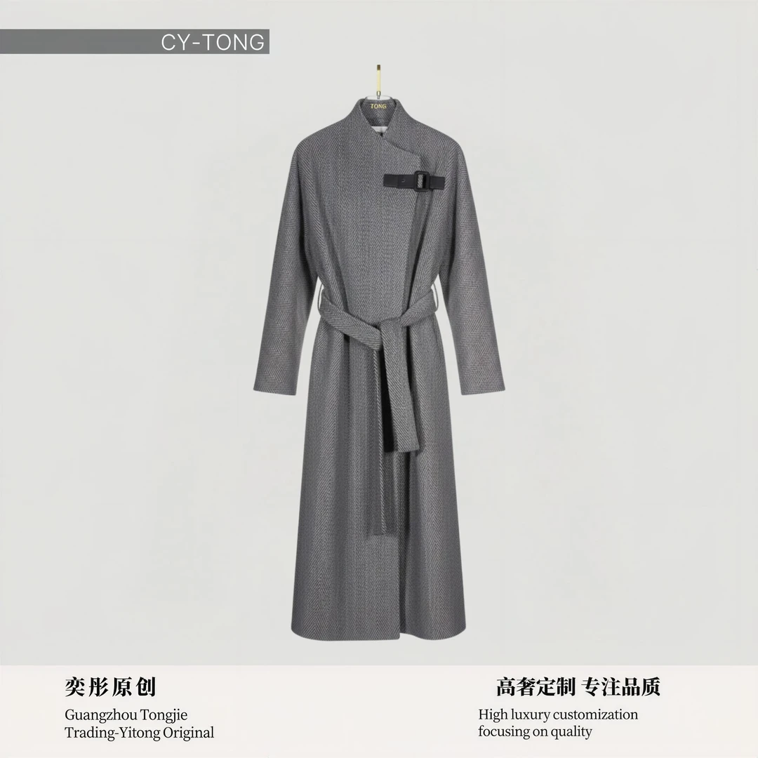 【彤姐原创】秋冬气质时尚休闲百搭长款高奢羊毛大衣外套W25B856