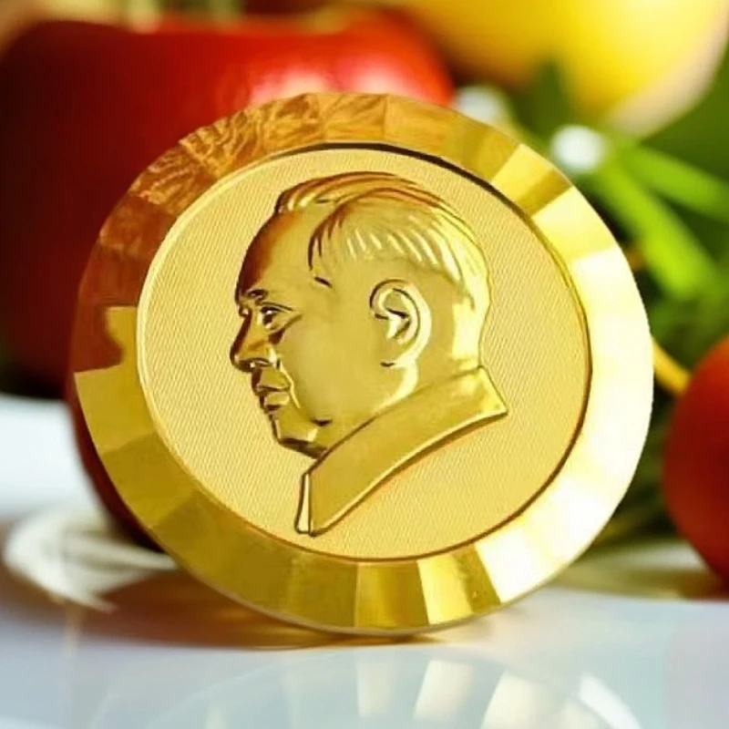 合金胸针 新款毛主席像章胸章金属别针毛主席徽章章会销金色纪念