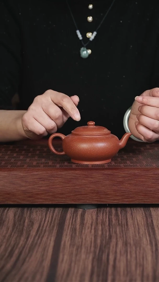 【闪购商品】紫砂茶壶红降坡 小扁灯