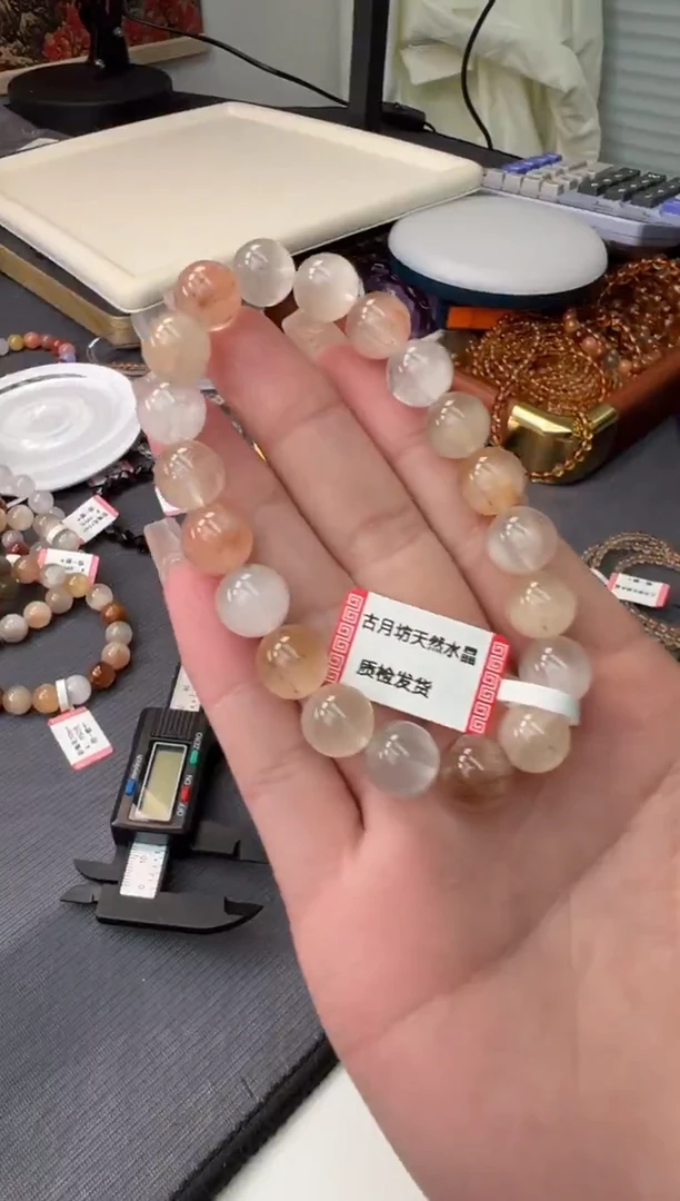 未镶嵌手链水晶彩兔毛10m