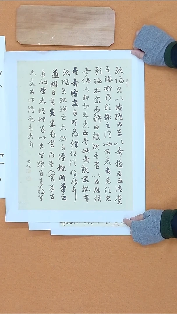 书法高歌  福建   第九届届展  四、五届草书 39*29 手工托底