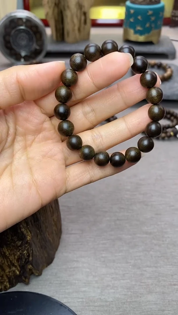 【闪购商品】沉香手串芽庄白棋10沉水单圈