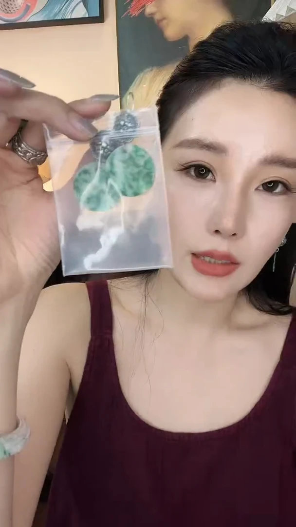 翡翠未镶嵌耳饰翡翠A696