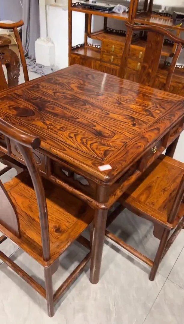 花梨木类八仙桌五件套家具