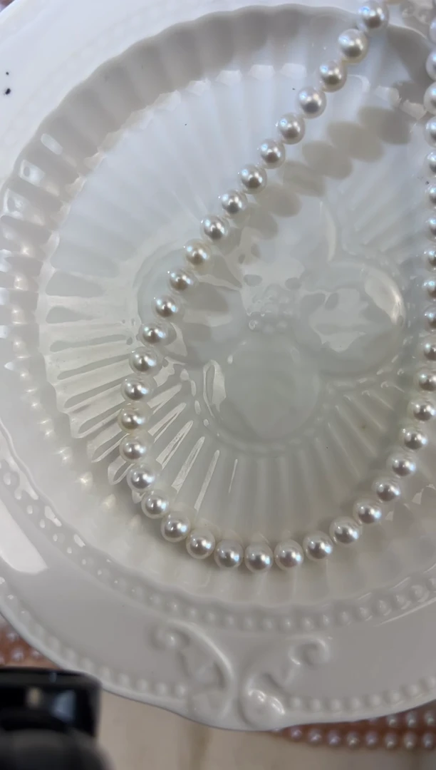 颈饰银S925镶嵌淡水珍珠5-6 mm极光正圆无瑕