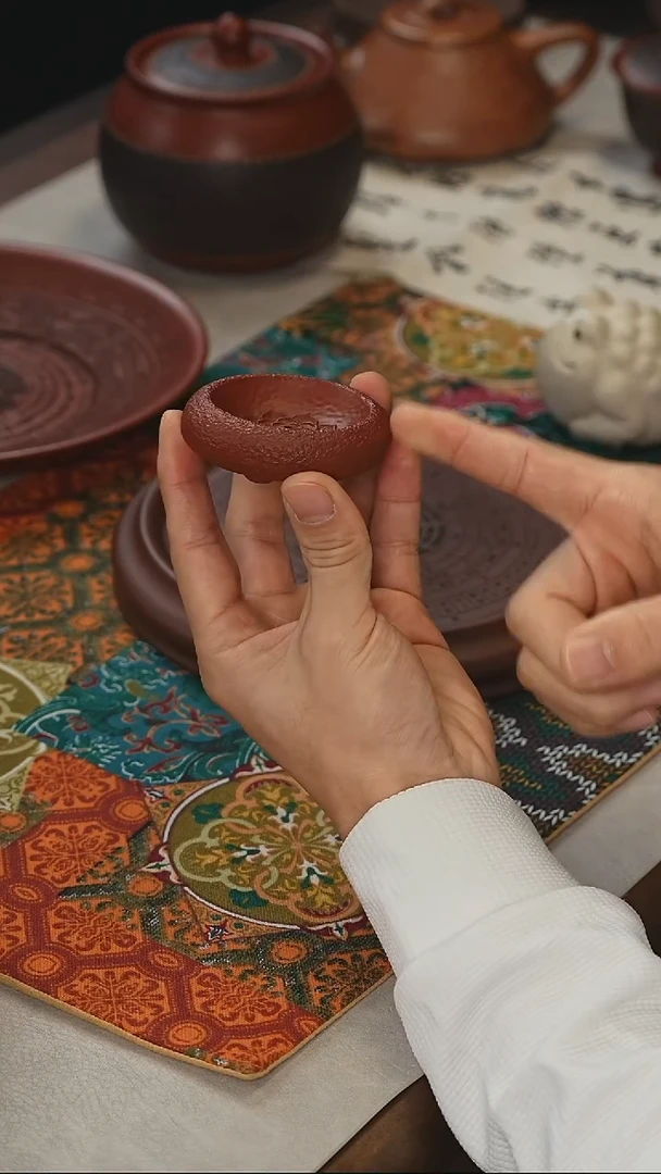 茶杯紫砂宽堂 紫砂莲花香插