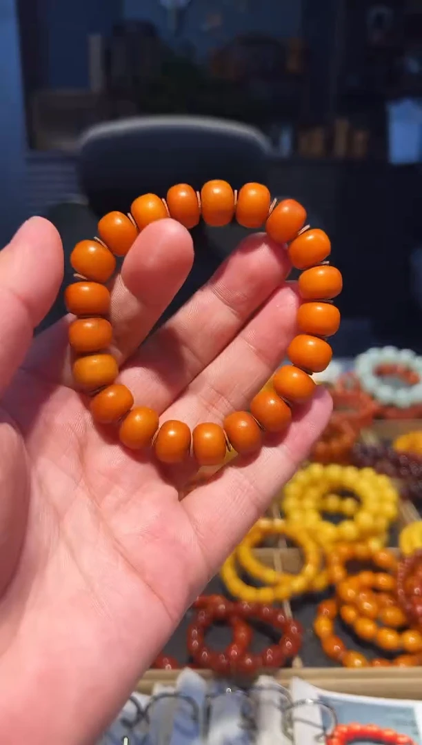 手串蜜蜡未镶嵌12+单圈