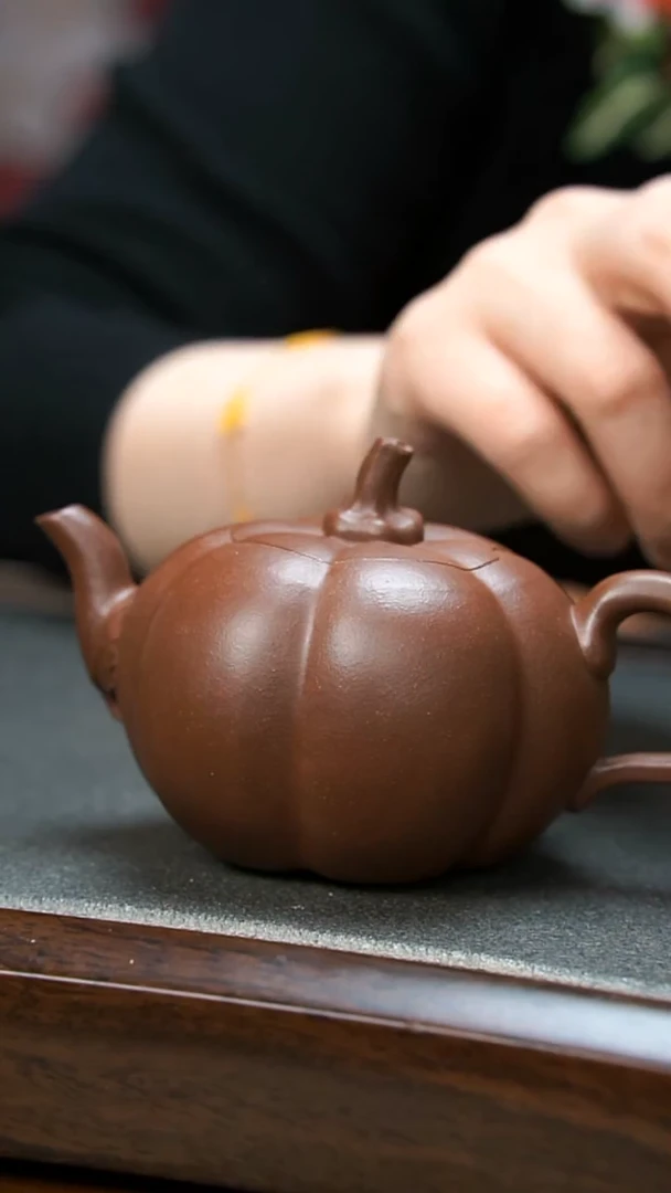 【闪购商品】紫砂茶壶紫泥南瓜壶