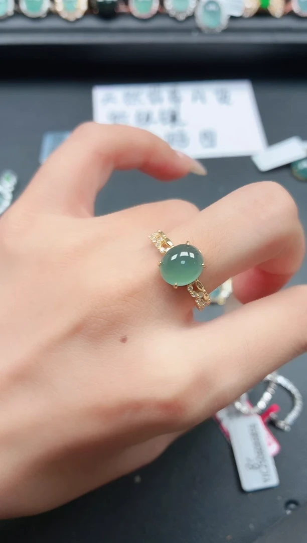 翡翠戒指银S925镶嵌1111111111