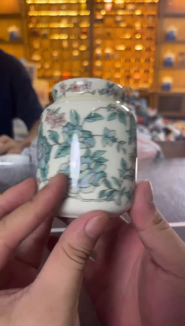 瓷片花溪陶瓷00000山茶花茶叶罐